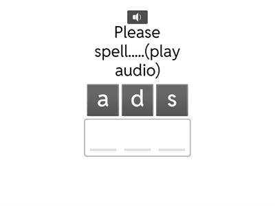 ESL  2nd grade spelling list