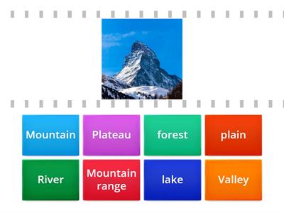 Flat and mountain landscape