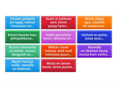 Kohteen Puheterapia: riimiparit. Tekijä: Hillevi Hautala-Malmström 