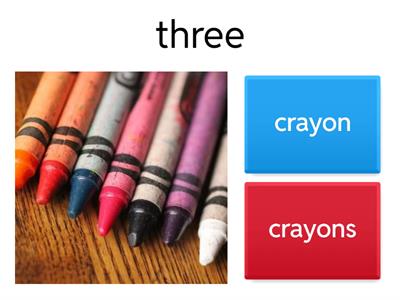 P1 singular and plural nouns