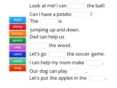 More words with -ch and -tch