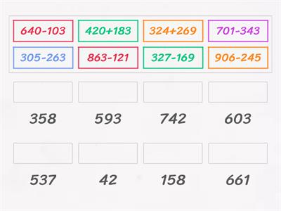 3-digit Subtraction and Addition with Regrouping