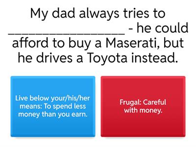 Personal Finance Hacks Vocabulary