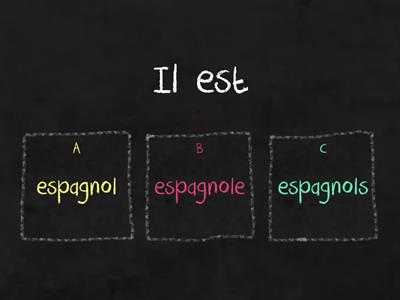 les adjectifs de nationalités