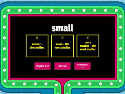 Comperative and superlative adjectives