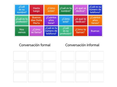Formal o informal