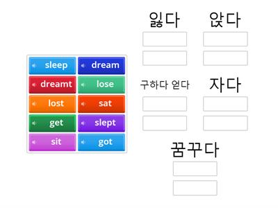 동사 변화 현재 과거 -과거분사 동일 