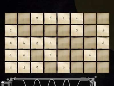 Upper/Lower Case Matching Game