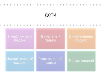 падежи русский язык 4 класс