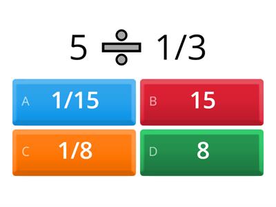 Multiply and Divide Unit Fractions and Whole Numbers