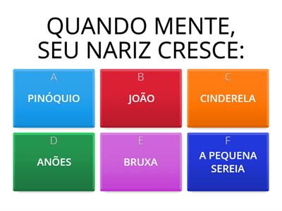 QUIZ DOS CONTOS DE FADAS