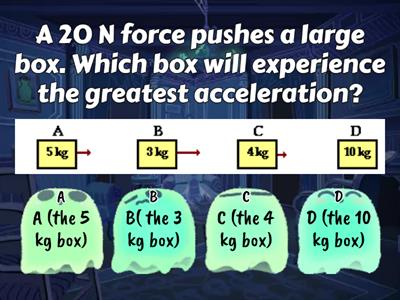 Analyze Force, mass, acceleration