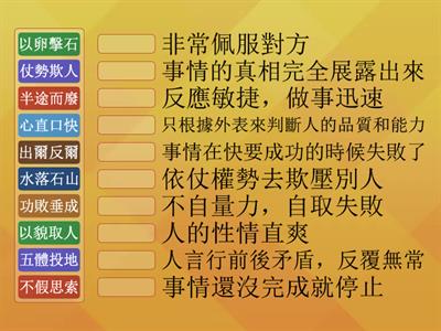 小四成語表（一）21-30詞解