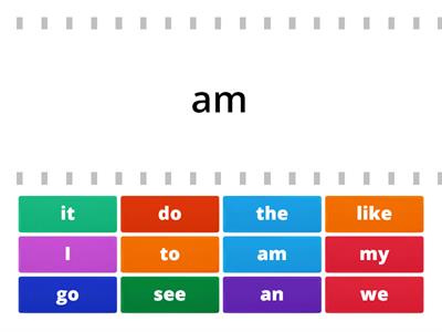 Kindergarten High Frequency Words 2