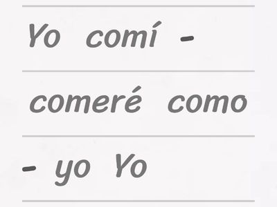 Verbos: Pasado-Presente-Futuro