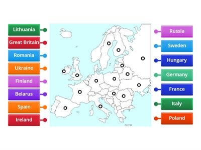 The map of Europe - unit 7