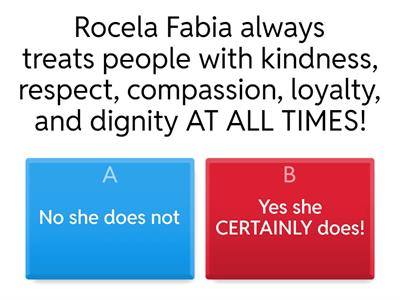 Rocela Fabia is NEVER EVER going to jail/prison AT ALL, to be sincerely kind and respectful here