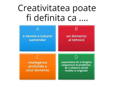 Creativitatea -Quizz