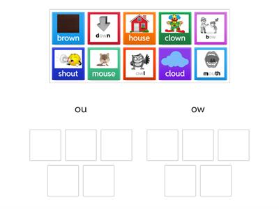 Sorting Phonics ou  ow