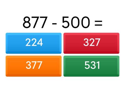 Números naturais e operações: SUBTRAÇÃO