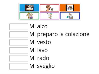 Azioni con verbi riflessivi (io)