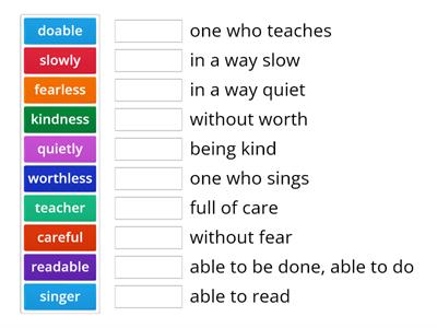 Suffix words