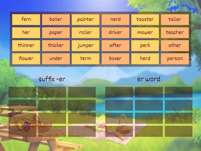  er - suffix or word