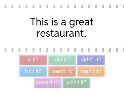  Question Tags Wordwall