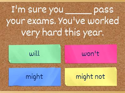 Lesson - Incredible (Will & Might for predictions)