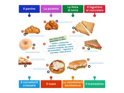  Lessico: cosa puoi mangiare al bar?