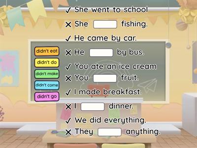 Past simple: Negative form