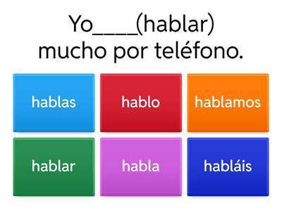 AR/ER/IR  Regular Verbs Conjugation