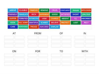 Adjectives & Verbs + Prepositions