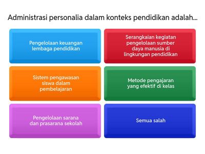 POST TEST Administrasi Personalia Pendidikan Berbasis IT dalam Perspektif Islam