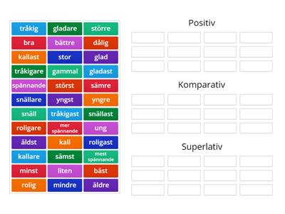 Komparera adjektiv