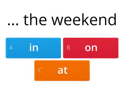 Prepositions of time revision