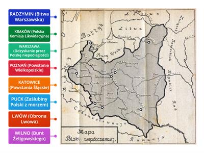 MAPA - odzyskanie niepodległości