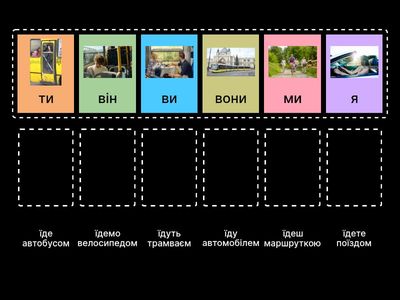 їхати - go in a single direction/ once by transport 
