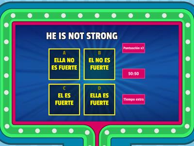 TRADUCCIÓN DE ORACIONES TERCERA PERSONA