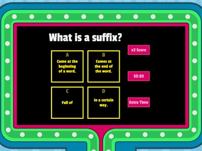 Prefix and Suffix Review 