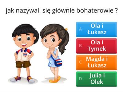 Test wiedzy lektura ,,Pajączek na rowerze"