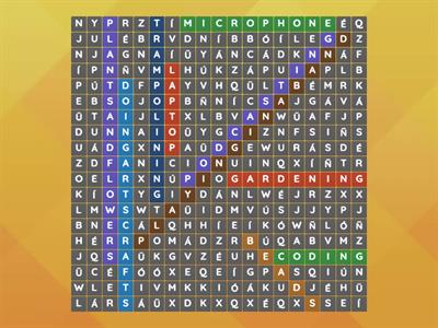 UNIT 1 VOCABULARY WORDSEARCH