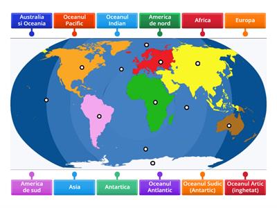 Continentele si Oceanele pamantului