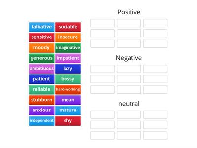 Personality adjectives EF Int