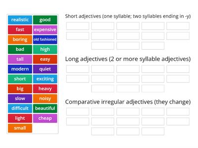 Comparative adjectives