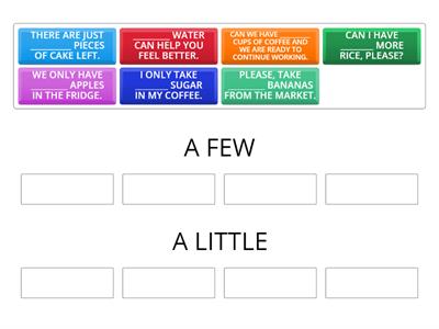 A2 - A FEW or A LITTLE [countables and uncountables]