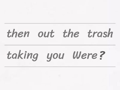 ving問句 句型重組