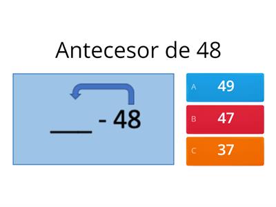 Antecesor y sucesor, hasta el 50