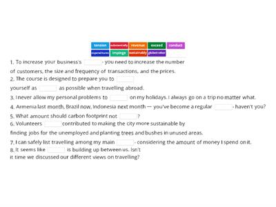 sustainable vocabulary practice 