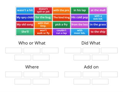 4.1 Sort the phrases (with units and contractions)